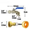 Zinc Alloy IBC Tote Adapter 3/4x1 Faucet Copper Nipple, Coarse Thread Single Barrel Raised, Corrosion Resistant Durable