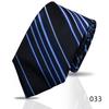 Men'S Premium Business Waterproof 8Cm Tie Polyester Trendy Sparkle 7.5Cm Pure Black Striped Hand Tie
