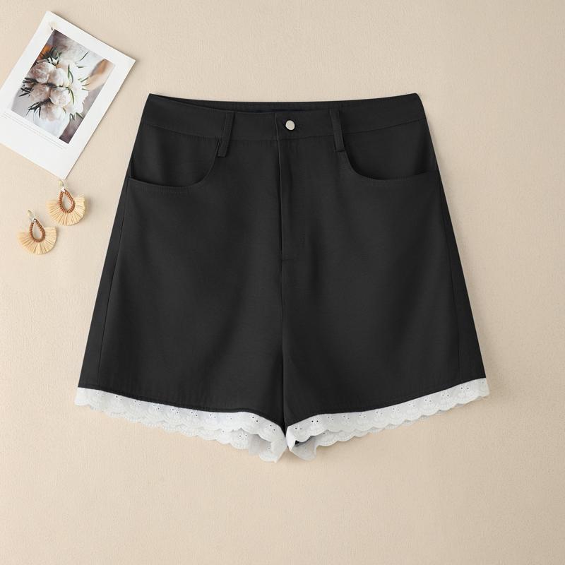 

ZANZEA Женские повседневные летние шорты однотонного цвета 5XL чёрный