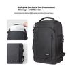 Prowell Mochila para Câmera, Mochila de Fotografia, Grande Capacidade, Armazenamento Multifuncional, Cinza, Tamanho Grande