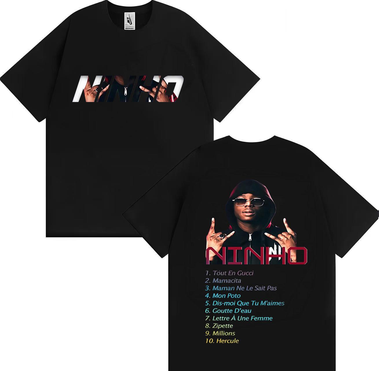 Nino Jhers Gothic Style Pattern Printed Tshirt for Unisex and Women Streetwear Harlip Style Comfortable and Casual Tshirt S
