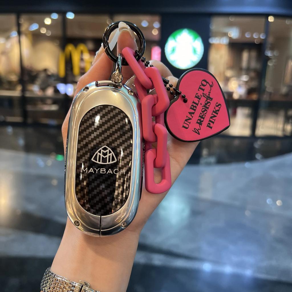 PEL5 Car Key Case Cover Shell Protector For Mercedes Benz 2021 C /S Class W223 W206 S350L S400L S450L S500L Accessories