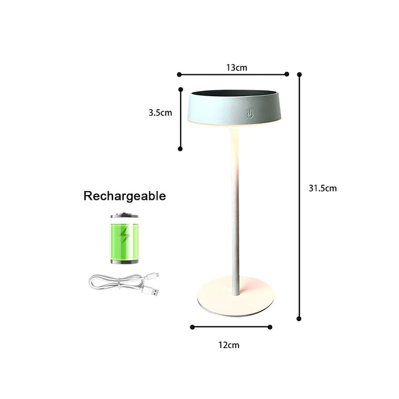Solar Table Lamp Dimmable LED Desk Lamp Waterproof Cordless Table Lamp Rechargeable Night Lamp for Garden Terrace Camping