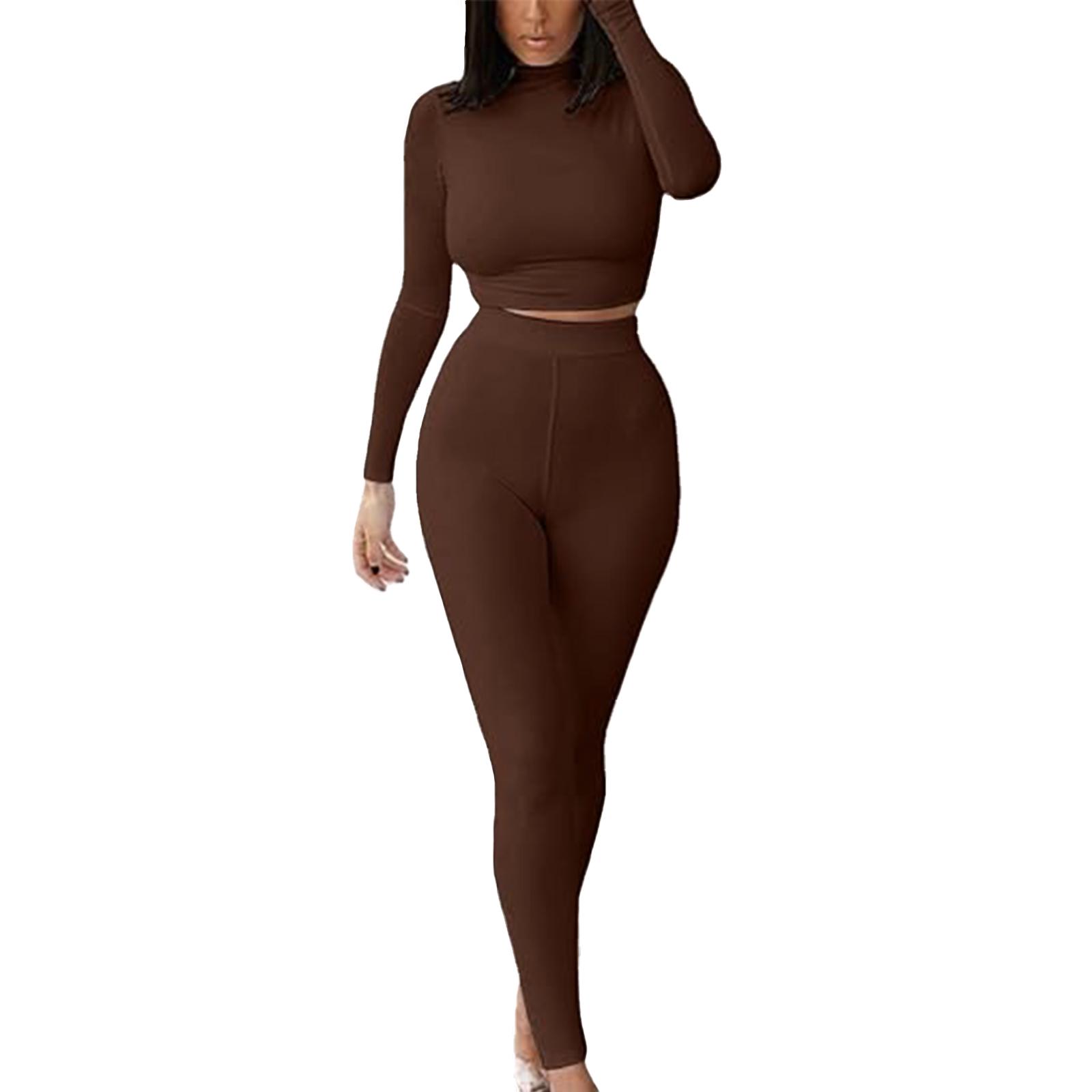 

Women s Fitness Clothing Set Tops Tight Quick Dry Sports Outdoor High Waisted Hip Lifting Yoga Set XL коричневий