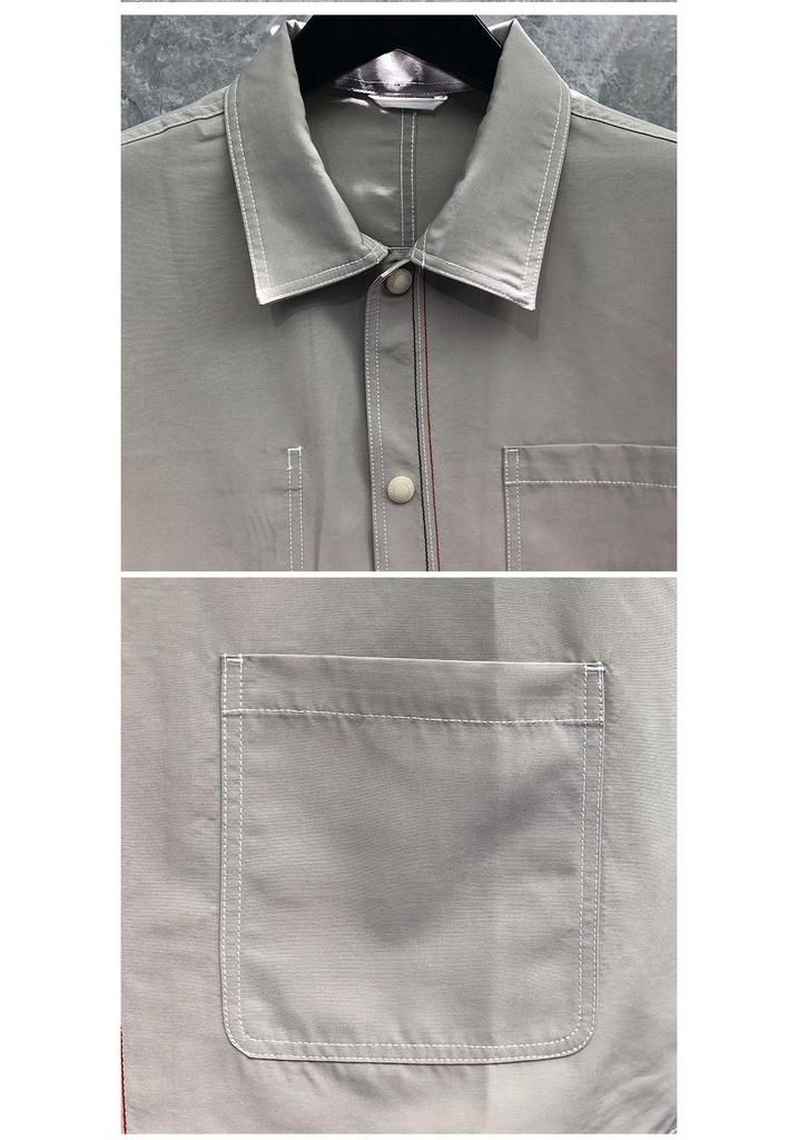 TIME BREATHE Men's Retro Workwear Jacket - Spring/Autumn Casual Versatile Shirt Style