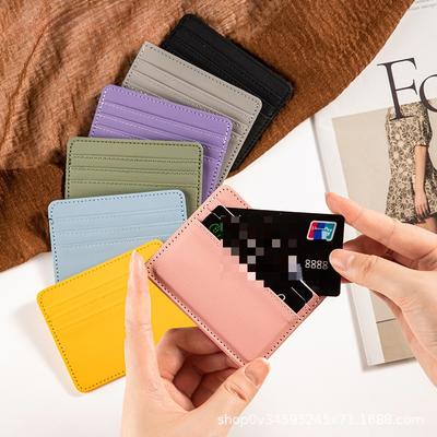 Leather Credit Card Holder Slim Wallet Multi Slot Portable Card Wallet for Men Christmas Gift