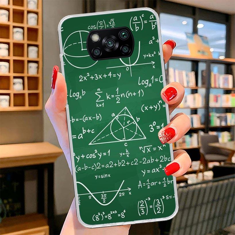Physics Chemical Mathematics Cover Phone Case For Xiaomi Poco F7 Ultra X7 X6 X5 Pro M7 Redmi 15C 15 13C 13 12C 12 10C 10 9A 9C 9