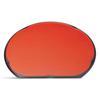 New Tray Red Fugen Lacquerware Made In Japan J-kitchens Plum-Shaped Half-Moon (Tray) - 35cm, Rim, Black, Design, Non-Slip, (ABS Resin),
