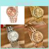 Stylish Geneva Quartz Watch For Women With Diamond Accents And Elegant Stainless Steel Bracelet