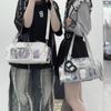 Kawaii Transparent Ita Bag Large Capacity Crossbody Bag For Show Anime Pins Chain Design Casual Daily Shoulder Bag For Students