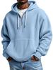 Men's Vintage Waffle Weave Half-Zip Hooded Sweatshirt for Autumn/Winter