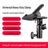 Universal Metal Clip with 1/4 & 3/8 Screw Mount for Photography Accessories, Rotating Detachable Design with Umbrella Hole