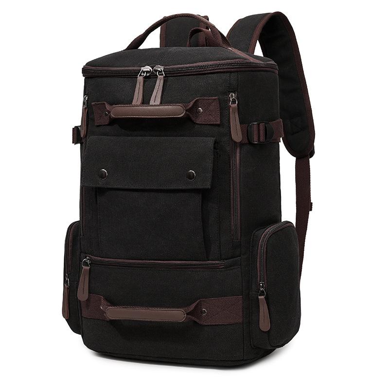 Schoolbag Hot Sale Casual Canvas Backpack Men's Multifunctional Retro Fashion Backpack Outdoor Mountaineering Travel Computer Bag