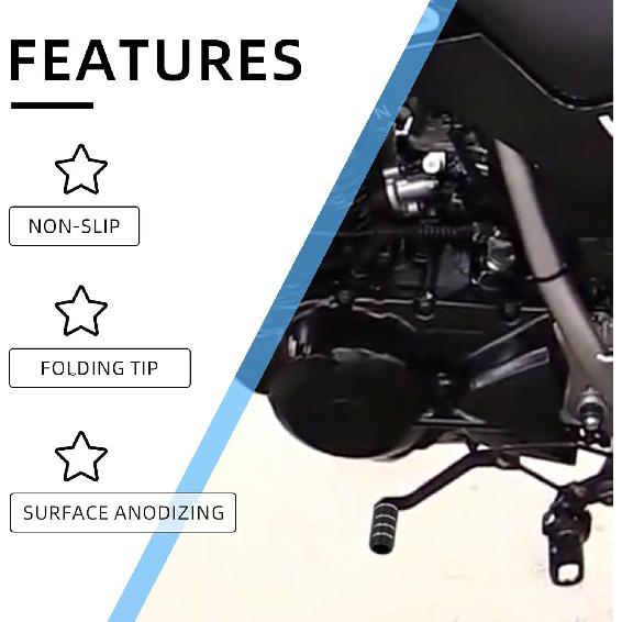 Folding Gear Shifter for TW200,CNC Shift Lever Foot Pedal for TW 200 2001-2025 - Black