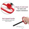 3/8 X 4 Inch Heavy Duty Tractor Hitch Pin & Clip, Red Handle Trailer Tow Hitch P For Tractors, RV, Truck, Boat, ATV, Car - Corrosion Resistant Solid