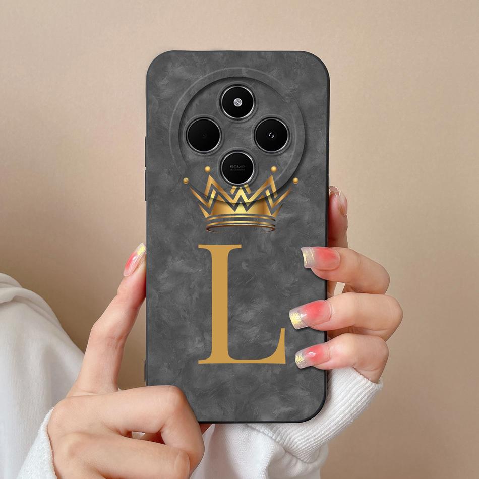 For Xiaomi Redmi 14C Case Wave Light Letters Phone Cover For Xiaomi Redmi 14R 5G Redmi 14 C Soft Liquid Silicone Anti Drop Funda