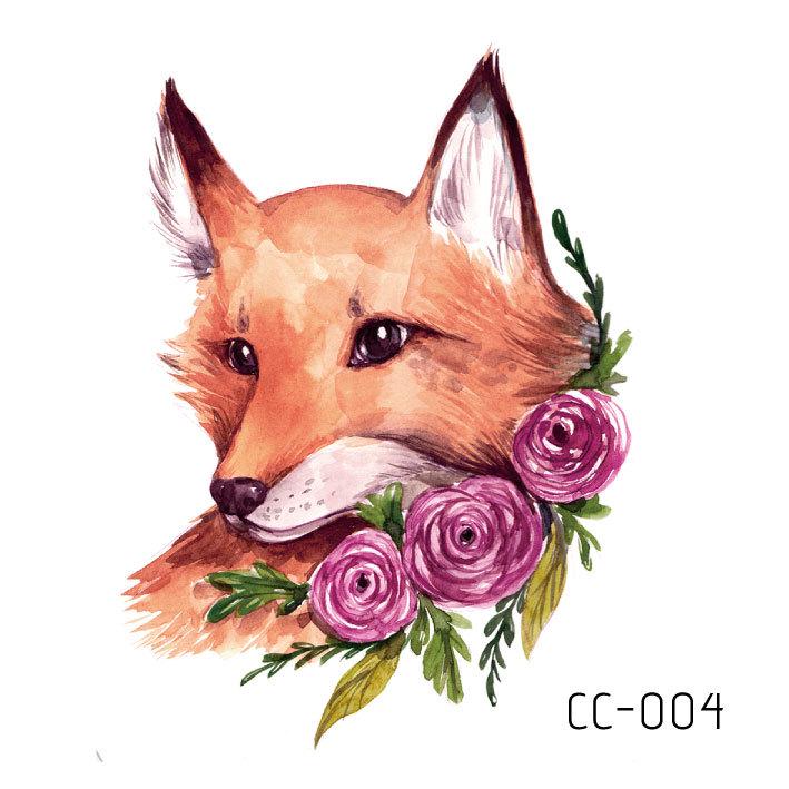 Adesivi Tatuaggio Cartoni Animati Animali Adorabili: Design di Gattini, Cuccioli e Coniglietti Carini
