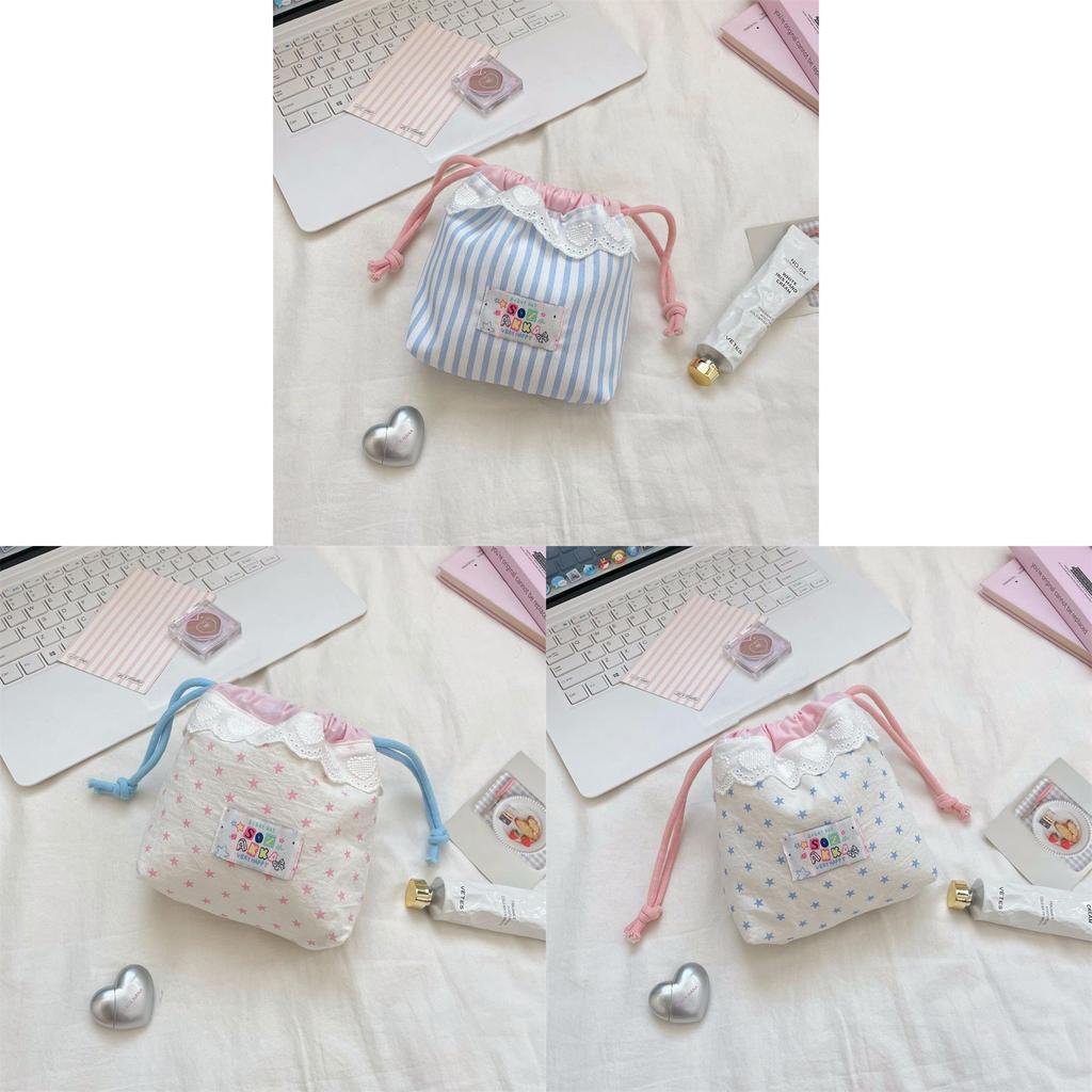 Polyester Makeup Organizer With Drawstring Closure For Travel And Home Storage