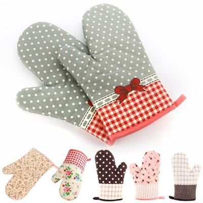 1 Pièce Moufle de Four Isolant Thermique à Grille Florale Gant Épaissi Outil de Cuisson de Cuisine