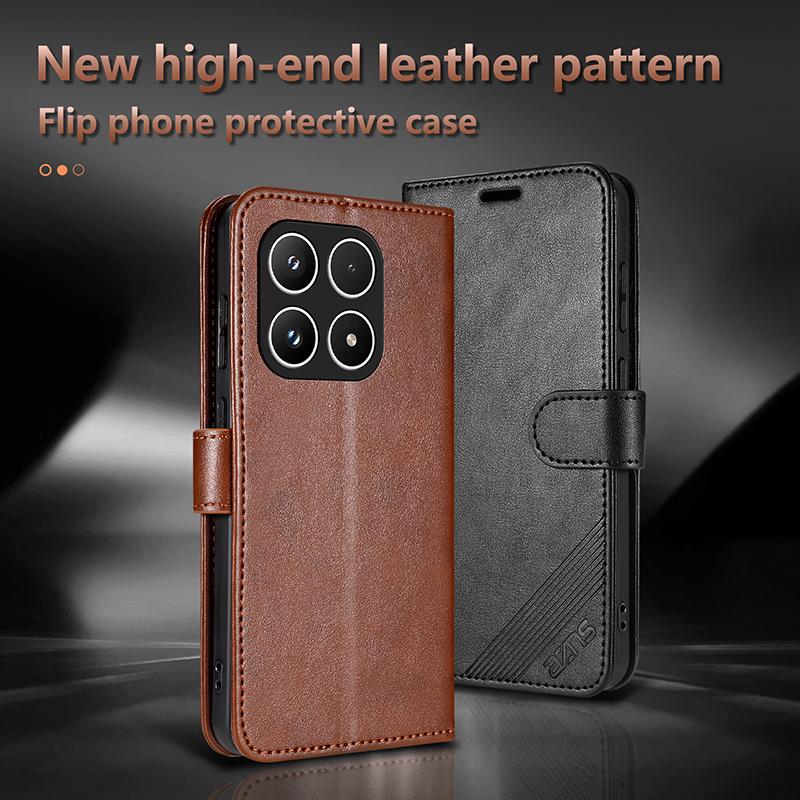 For Xiaomi 15T 14T Pro Case Leather Wallet Flip Type Multi-Card Slot Leather Design Phone Cover For Xiaomi 15T Pro Shell Bumper