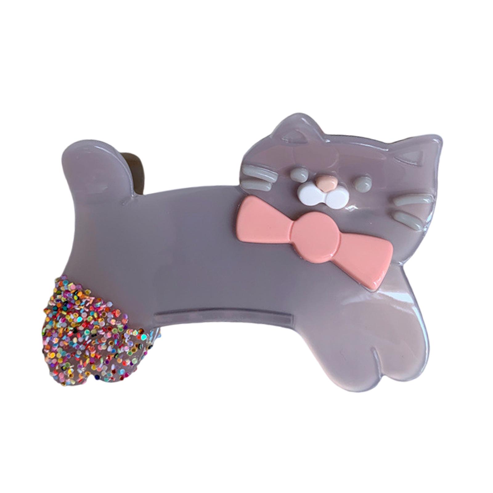 

Unique Hair Claw Clip Large Catch Hair Jaw Clip Hair Adornment Cute Kitten Hair Jaw Clip Hair Ornamentation серый