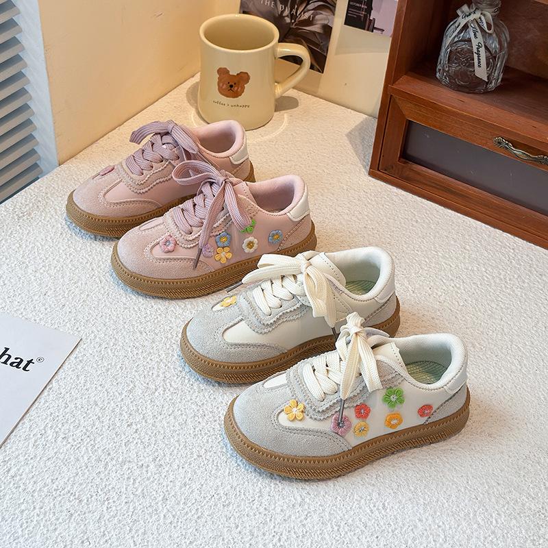 Girls' sneakers, stylish floral-patterned shoes for children2026New autumn collection: comfortable and stylish casual shoes for girls, featuring a