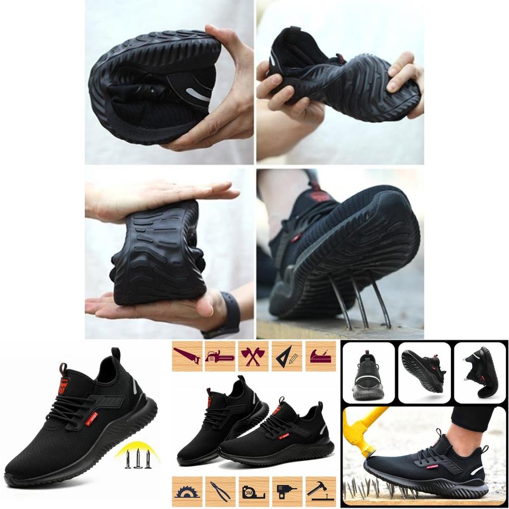 Men's Steel Toe Safety Shoes Breathable And Lightweight Puncture-proof Boots