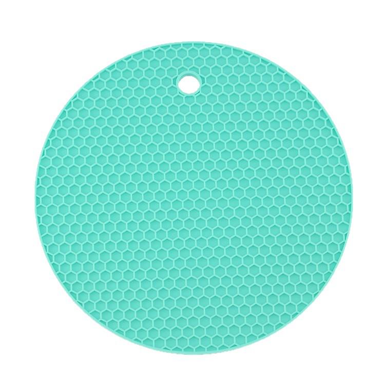 Silicone Heat-Resistant Honeycomb Pot Holder - Non-Slip Food-Grade Insulation Pad for Round Dining Tables