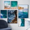 Moderne Einfache Ozeanlandschaft Poster Druck Leinwand Malerei Strand Seelandschaft Wandkunst Bilder für Wohnzimmer Schlafzimmer Dekoration