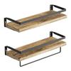 Sturdy Wall Mounted Floating Shelves Multipurpose Floating Shelves Practical Wood Wall Mounted Holder for Bathroom