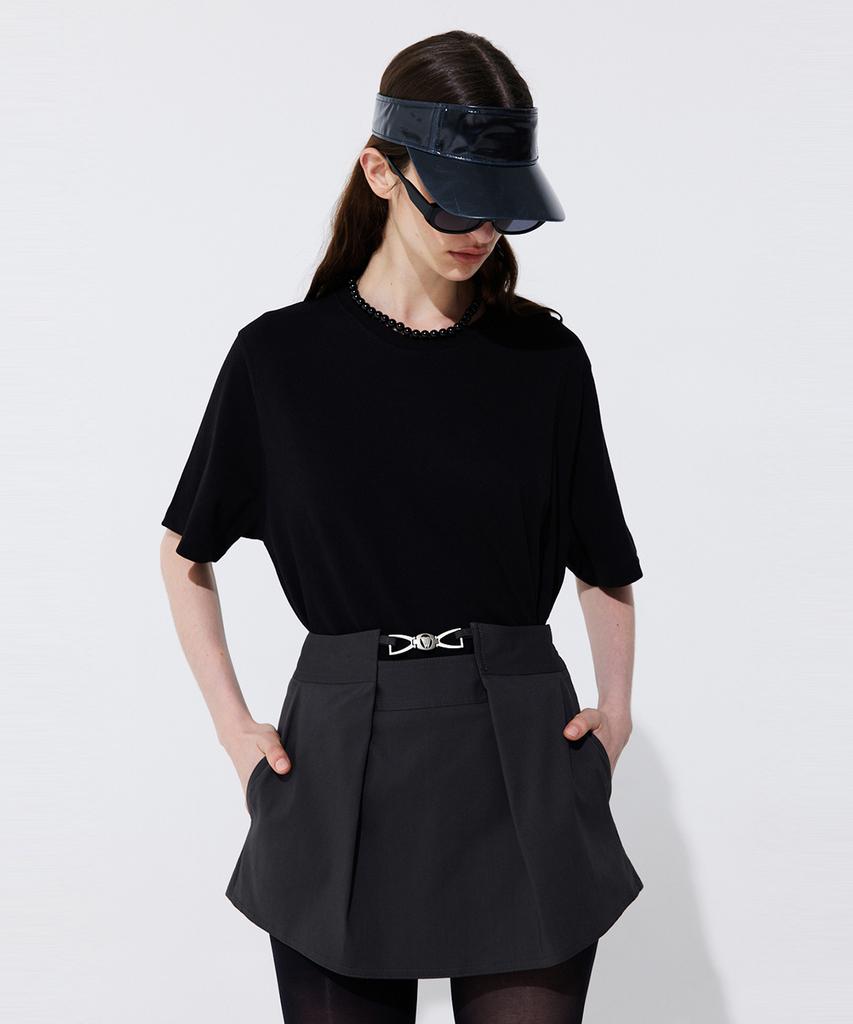 WNDERKAMMER Tuck Skort_Charcoal (Tuck Skirt Pants_Charcoal)