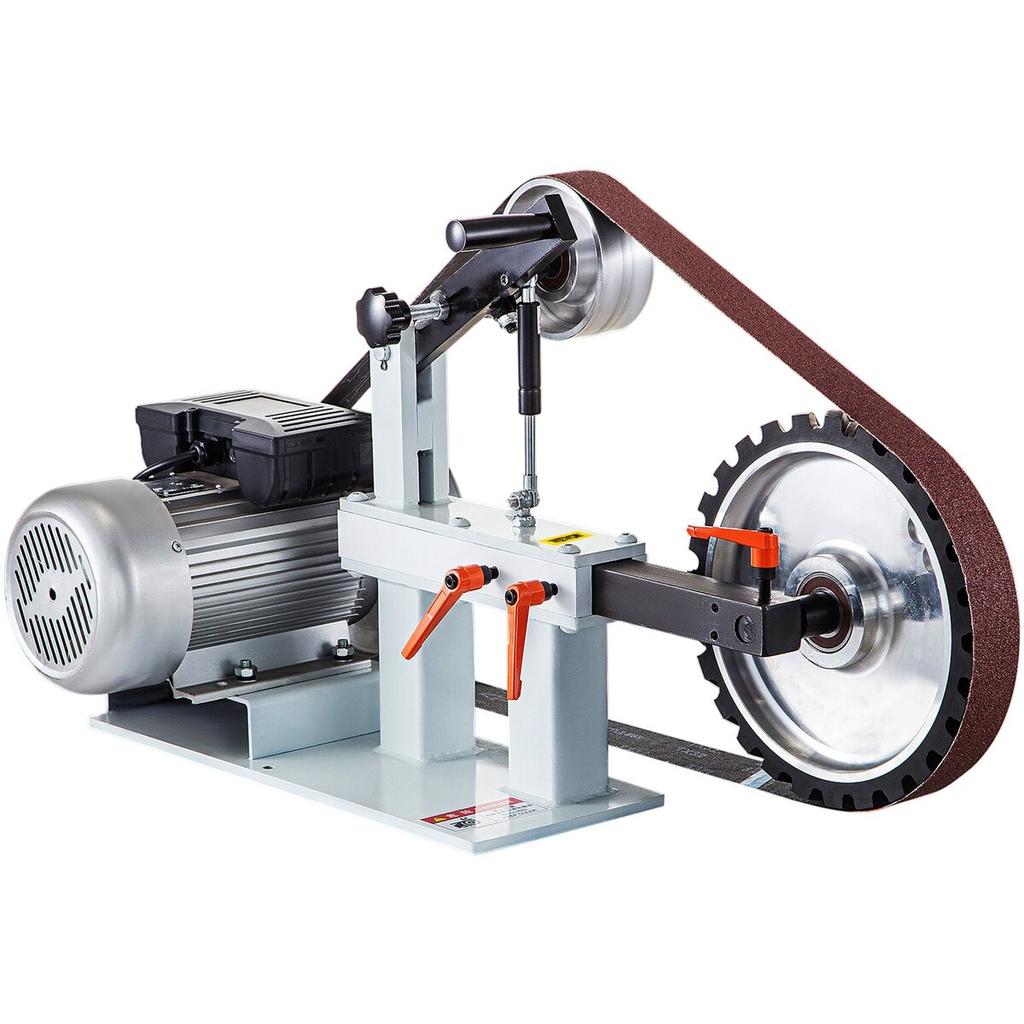 2Hp Belt Grinder Constant Speed 2 X 82 Inch Belt Disc Sander with 3 Grinding Wheel 110V Bench Sander 12 Inch Wheel and Flat Platen Tool Rest for Knife