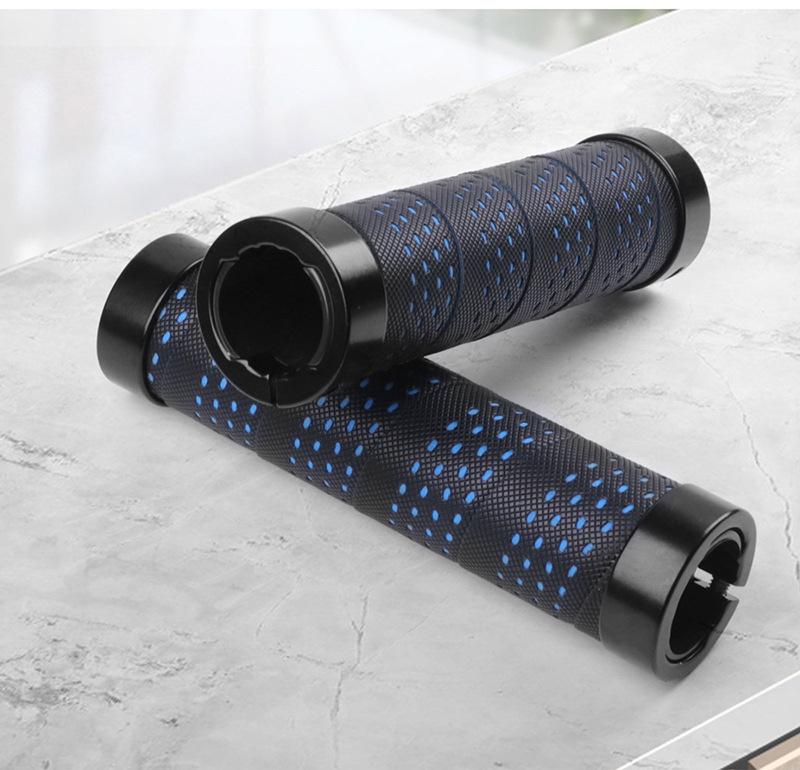 Anti-Slip Mountain Bike Handlebar Grips - Lock-On, Sweat-Absorbing Cycling Accessories with PU Material Tape
