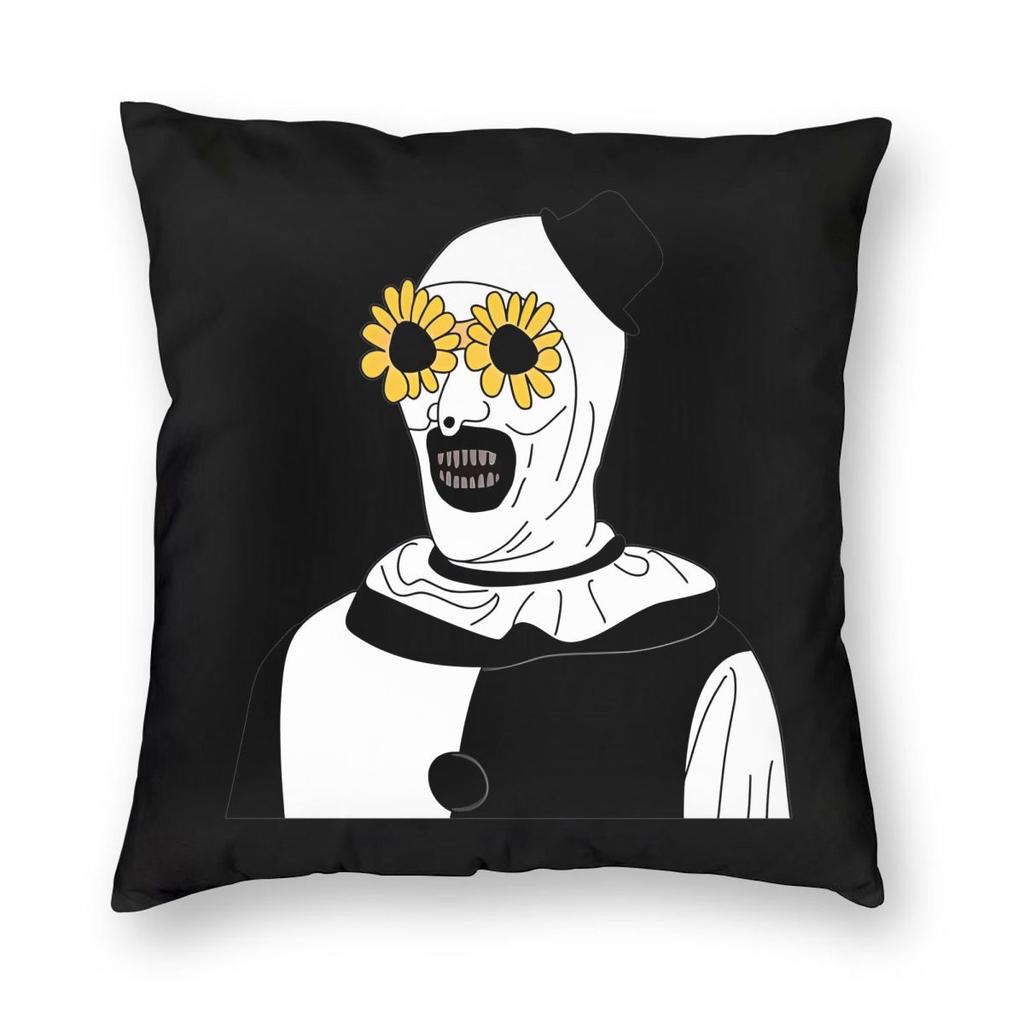 Art The Clown Terrifier Pillowcase Soft Polyester Cushion Cover Decorative Pillow Case Cover Home Drop Shipping 40X40Cm