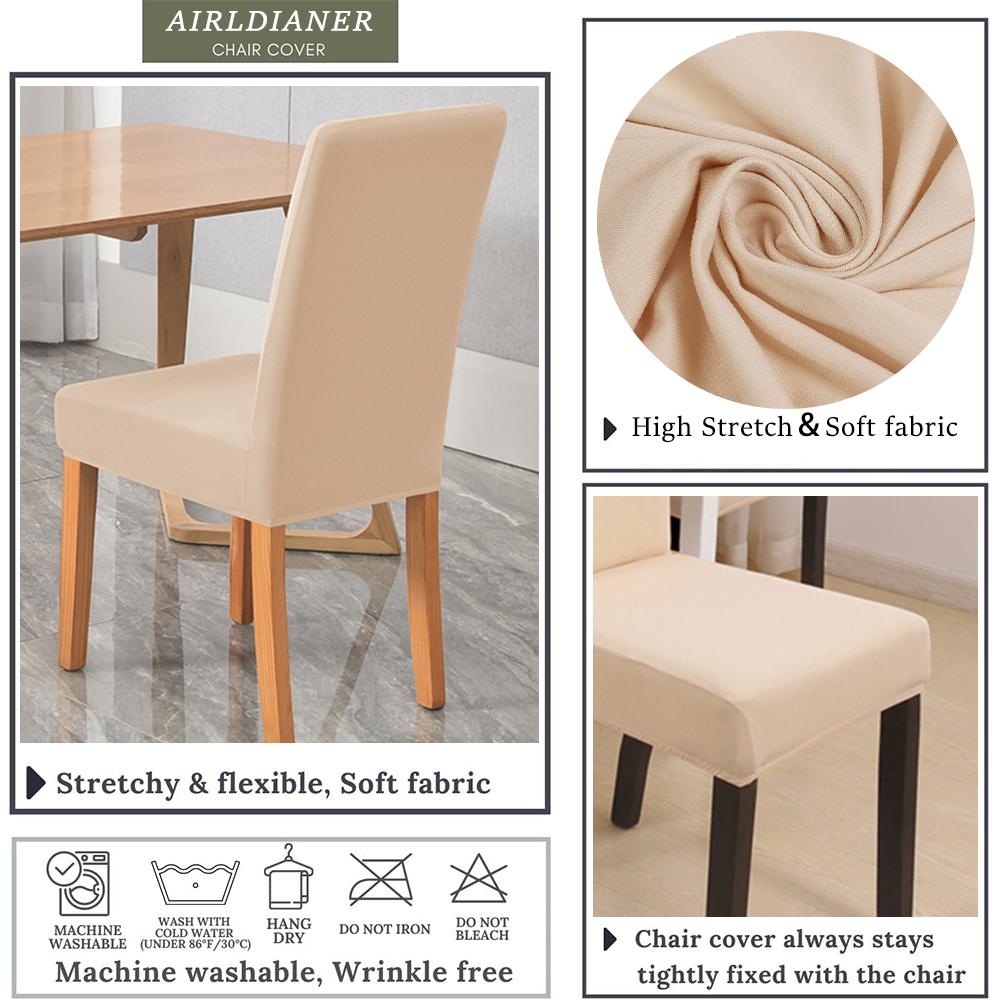 Solid Elastic Chair Seat Covers Spandex Plain Chair Covers Anti-dust Restaurant Chair Slipcover Wedding Office Dinning Chairs