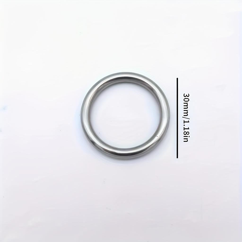20pcs Stainless Steel Solid round Ring Seamless Welding Pet Ring Net Hand Pulling Ring Decorative O-Ring Lift Ring