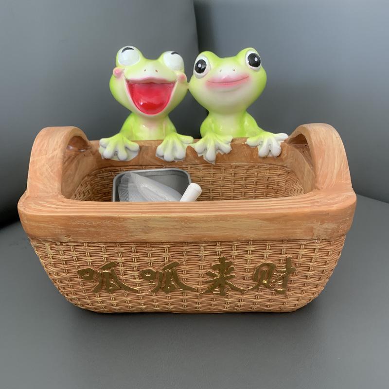 Entrance Key Remote Control, Cute Frog, Storage Basket, Door Shoe Cabinet, Living Room Decoration, Resin Decoration