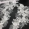 1 Pair Lace Applique Hollow Out DIY Sequin Flower Tassel Wedding Gown Applique Sewing Accessories