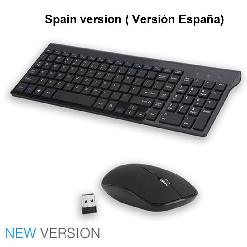 Jomaa 2.4G Wireless Keyboard and Mouse Combo Mini Multimedia Full-size Keyboard Mouse Set For Computer Notebook Laptop Desktop