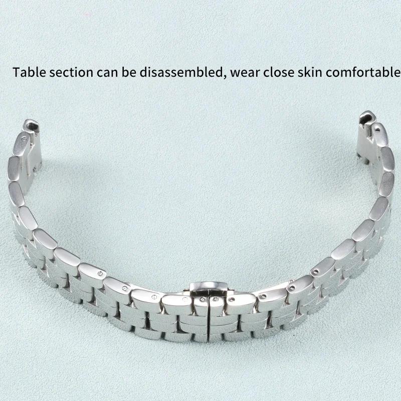 15mm 18mm Nerezová ocel Řemínek k hodinkám nahrazuje Chopard Pro Chopard HAPPY DIAMONDS Pětidílný a sedmidílný Motýlek Zápěstní náramek