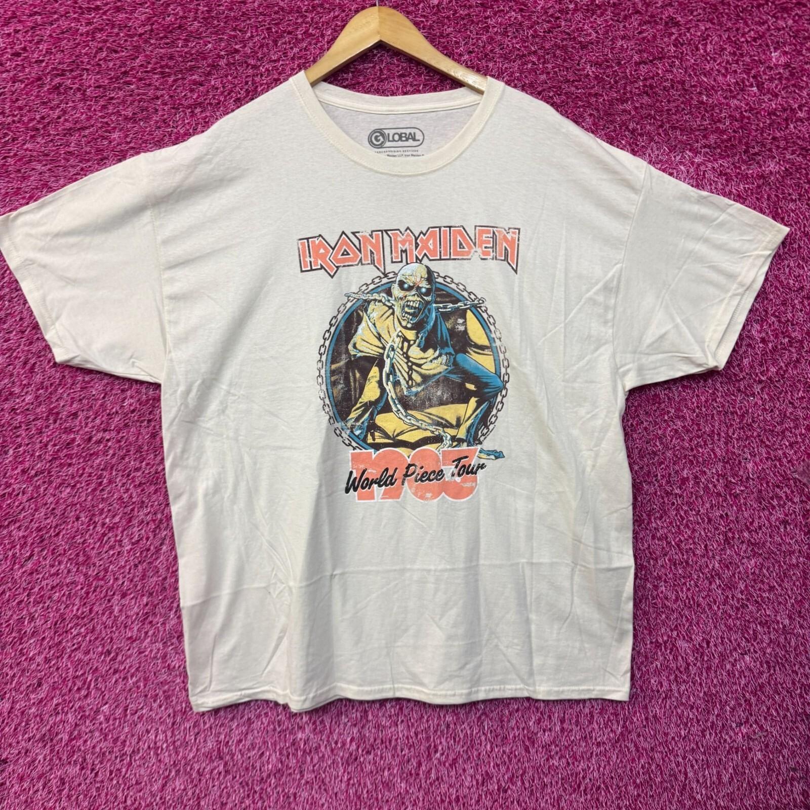 Футболка с изображением группы Iron Maiden, тур World Piece 1983, Хэви-метал M