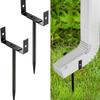 Heavy Duty 2 Pack Rainwater Downspout Brackets Made of Galvanized Iron with Weather Resistant Coating for Stability