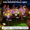 2/1PC Solar Butterfly Flower Floor Lamp, Outdoor Solar Courtyard Lamp, Metal Pole, Very Suitable for Garden, Courtyard and Lawn Decoration