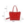 Fashion Large Capacity Crossbody Bag Polka Dot Embroidery Shoulder Bag Bow Checkered Pattern Handbag Travel Use