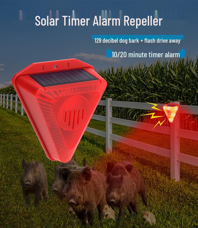 Dzienny solarny odstraszacz ptaków: Alarm Dźwiękowy i Świetlny do Sadu, Stawu, Pola Ryżowego i Odstraszacz Gołębi