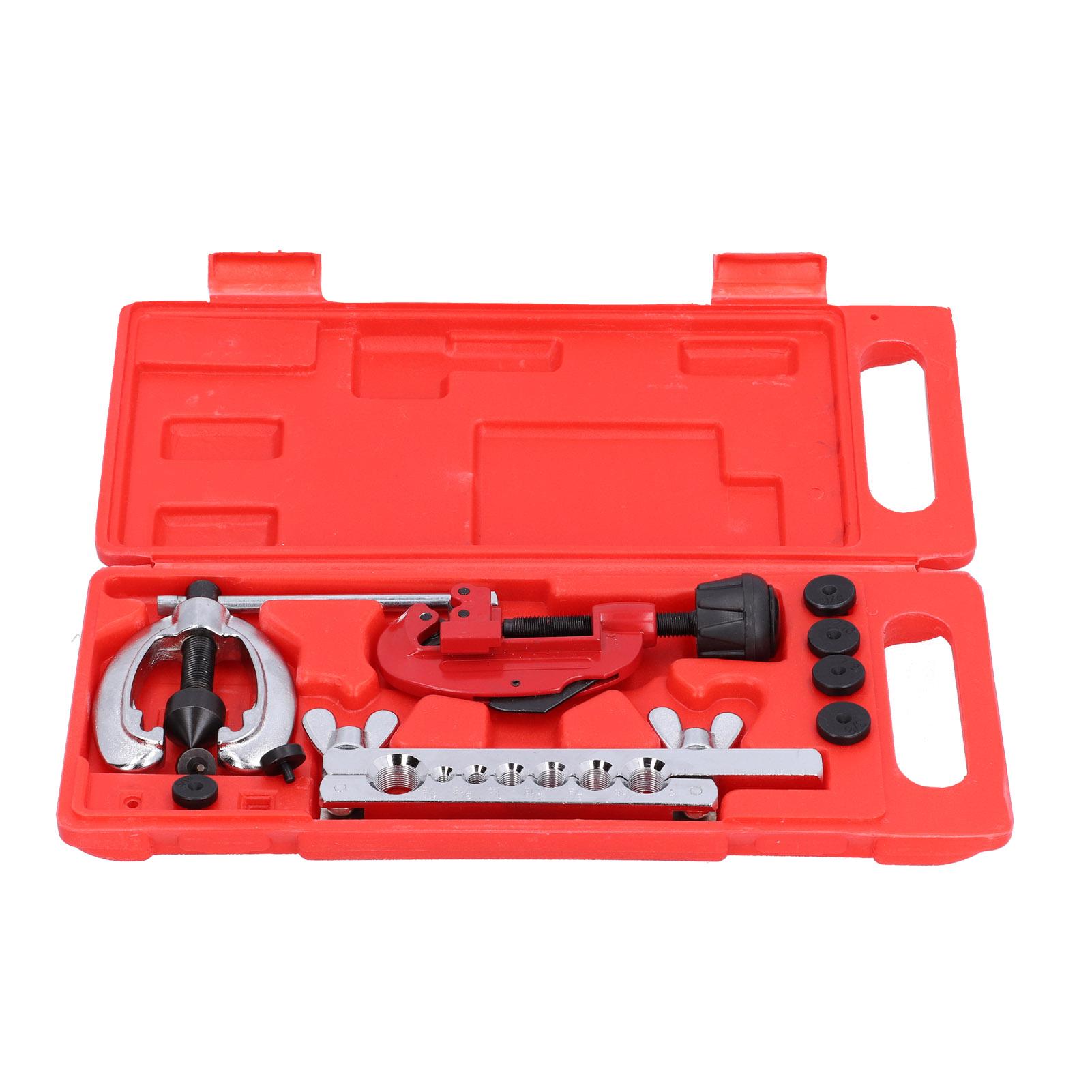 

10 шт. Набор инструментов для развальцовки труб, двойной ремонтный инструмент для развальцовки труб, универсальная сталь для технического обслуживания транспортных средств