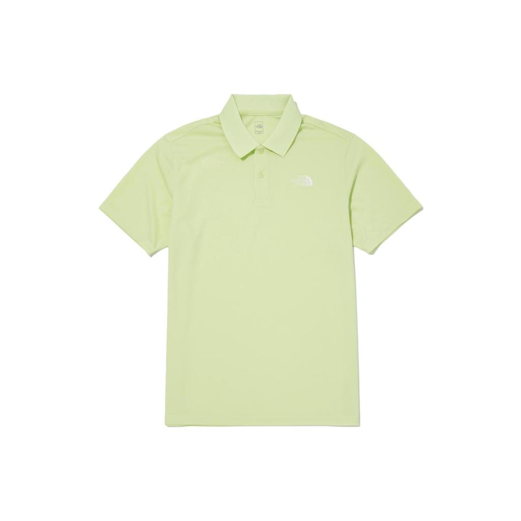 THE NORTH FACE Polo Shirts Men's Green Polo Collar Moderate Straight Fit NT7PN02D