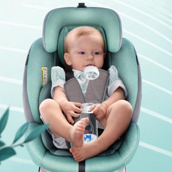 Hands-Free Baby Bottle Food-Grade PP Anti-Colic Baby Bottle Soft Nipple Non-Slip Base 240ml Adjustable Angle Feeding Bottle for Comfortable Feeding