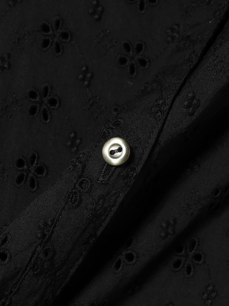 Beams Boy Women's Cutwork Sleeveless Dress, Black/Free