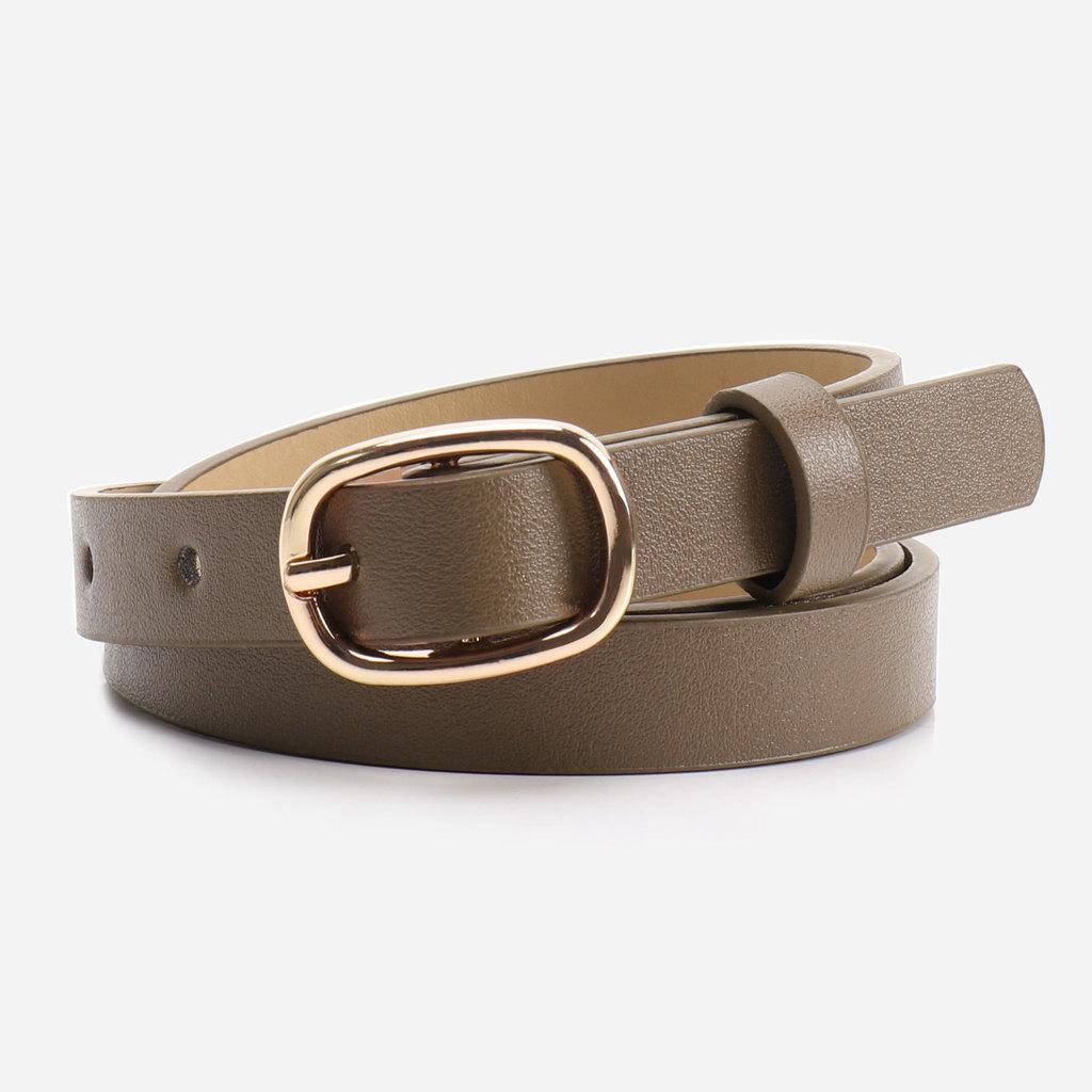 Womens Oval Pin Buckle Belt In Multi Colors For Jeans And Dresses